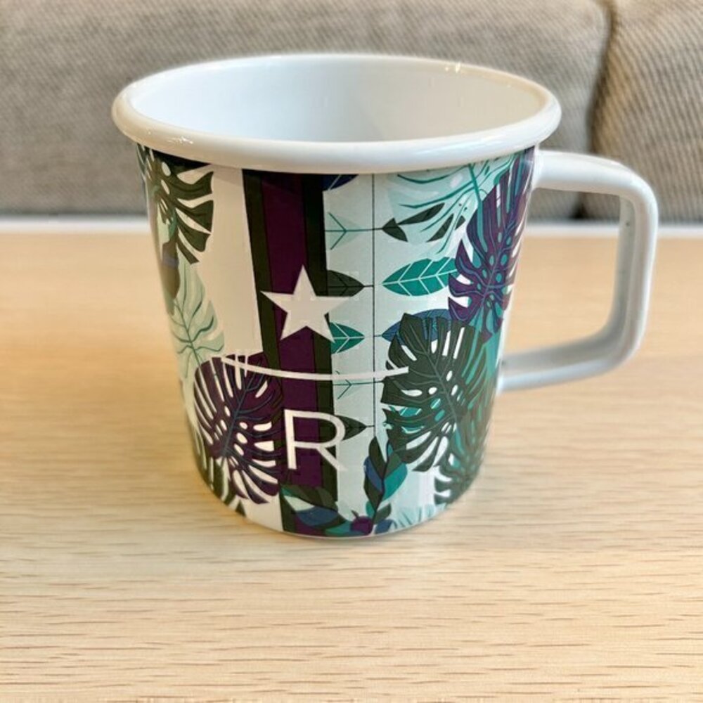 Starbucks Reserve Floral Monstera Print Coffee Mug NWT